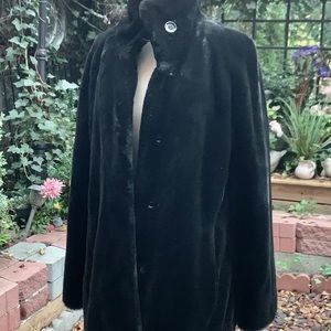 Calvin Klein Faux fur swing coat